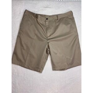 Adidas Climalite Golf Shorts Mens 40 Khaki Tan Flat Front Performance X24872